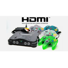 Nintendo 64 Console N64 (PAL) with HDMI Adapter, All Cables and 4x Controllers